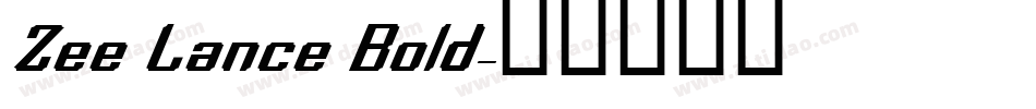Zee Lance Bold字体转换